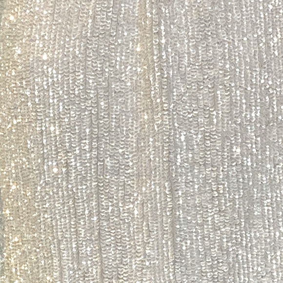 NWT Retrofete White Ella One Shoulder Sequin Mini Dress -Sz XL - Picture 6 of 15
